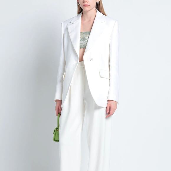 CHLOE Antilope Cotton One Button Blazer Jacket Off White Cream {YY11} - Picture 1 of 8